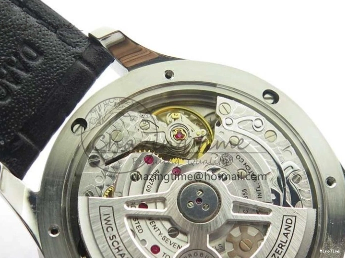 MIROTIME 0421 Elegant Portuguese IW371615 ZF 1:1 Best Edition SS Green Dial on Black Leather Strap A96355 V 7081